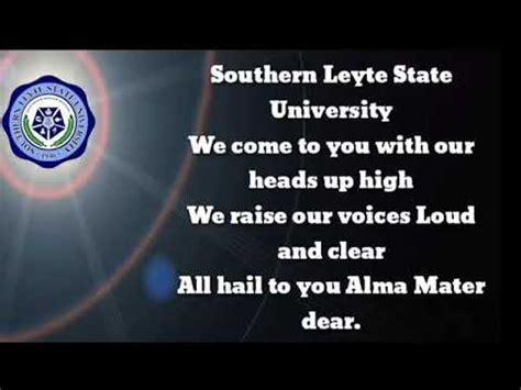 slsu hymn|SLSU March .
